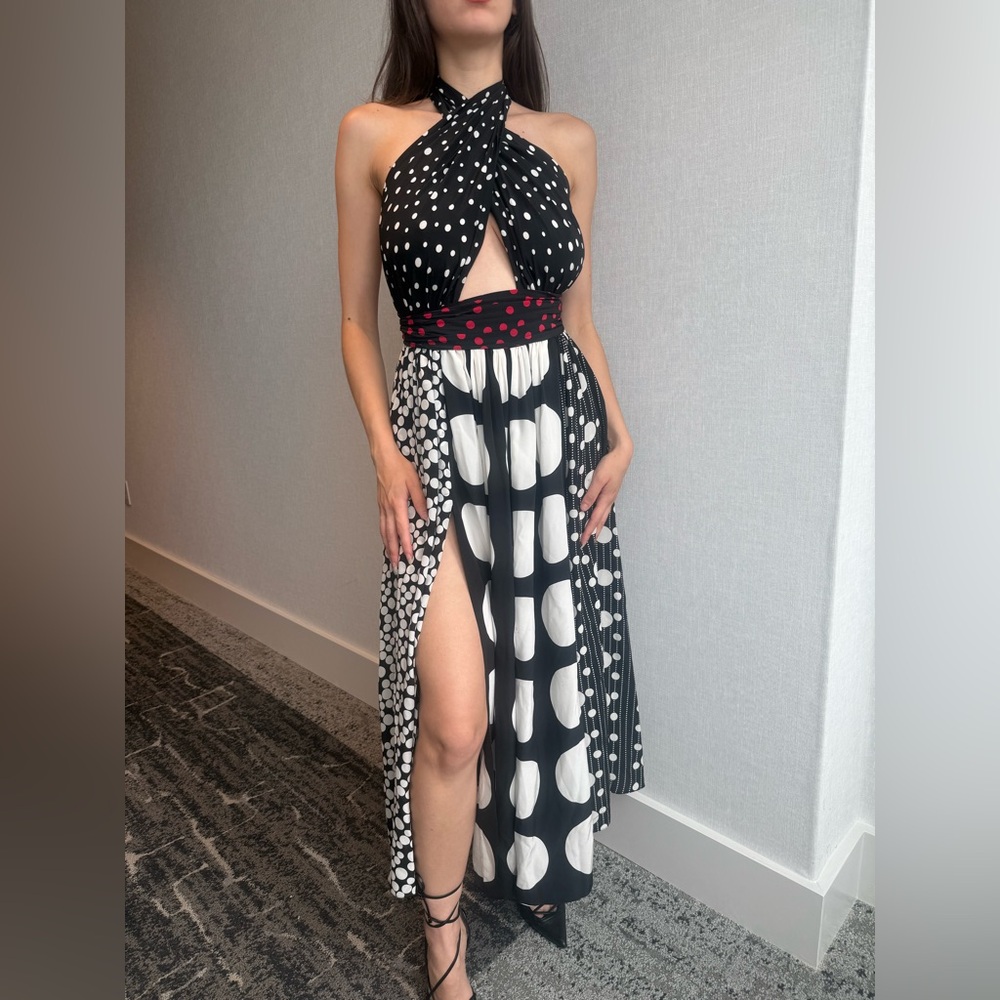 Dolce & Gabbana Black and White Polka Dot Dress